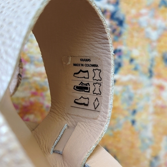 Kaanas Montpellier Leather Open Toe Sling Back Braided Espadrille Wedge Sandal 8 - Picture 13 of 16